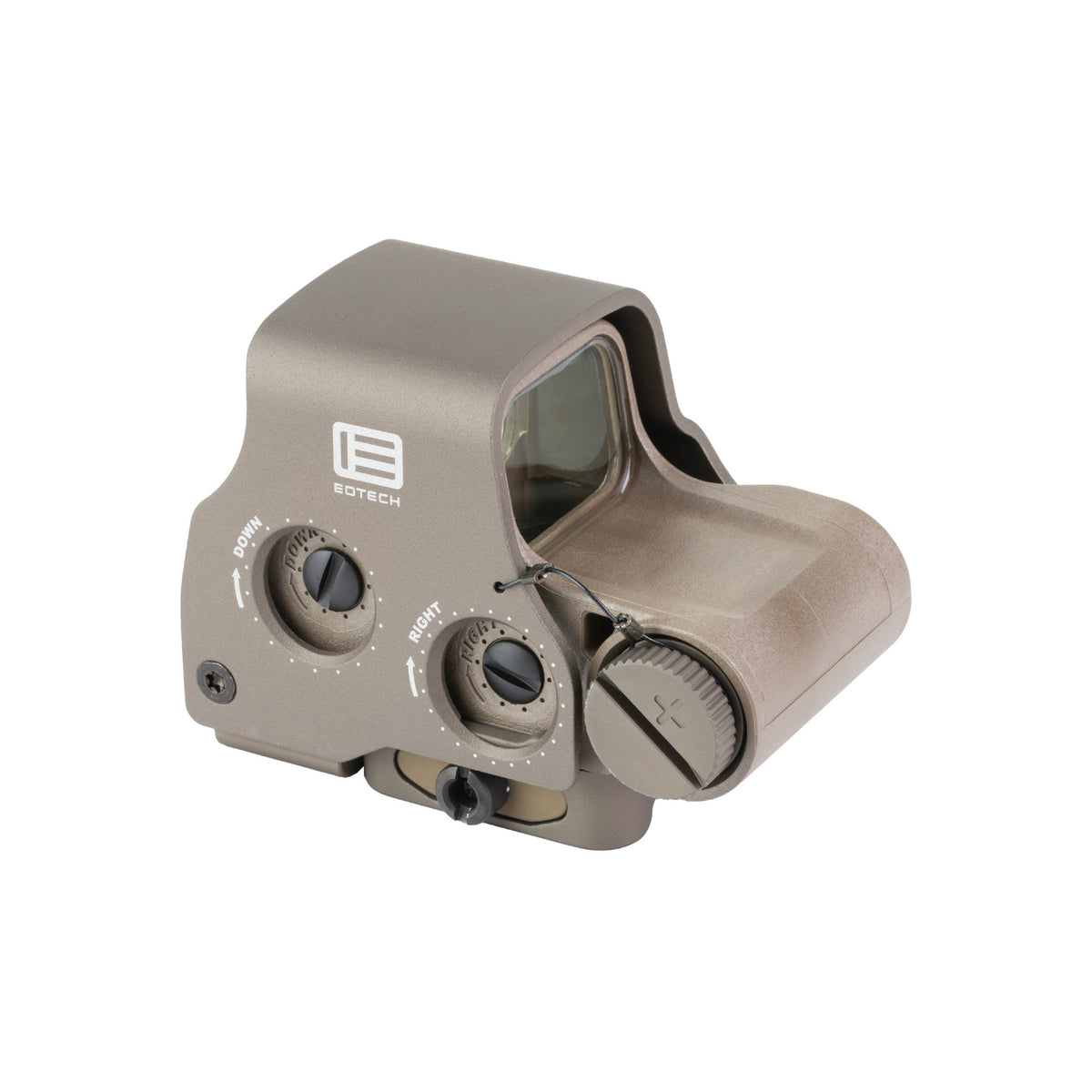 EOTech EXPS2-0 holographic sight tan rear view showing the buttons and battery cap