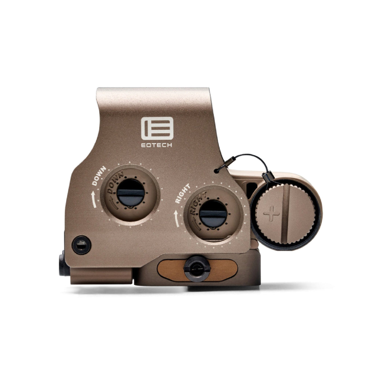 EOTech EXPS3-0 holographic sight tan rear view showing the buttons and battery cap
