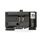 EOTech EXPS3HD-0 holographic weapon sight top view showing the mount and QR label