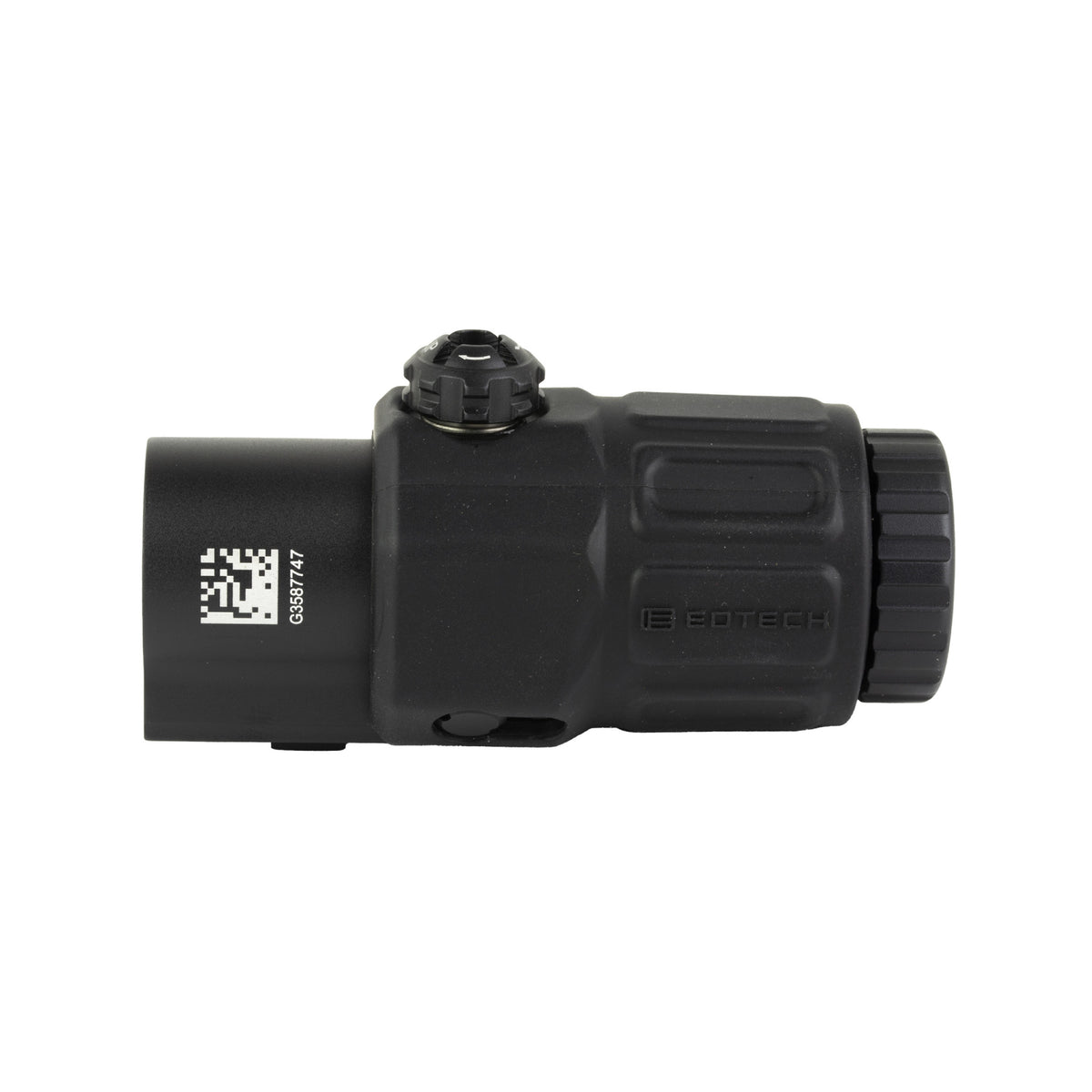 EOTech G33 3x magnifier no mount side view on a white background