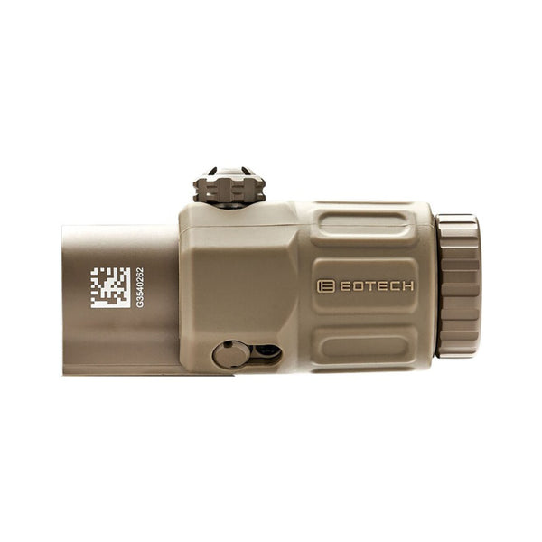 EOTech G33 3x magnifier tan side view from the right without mount