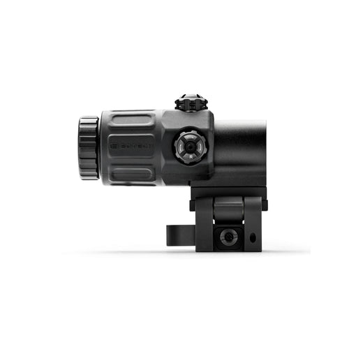 EOTech G33 3x magnifier with STS mount side view on a white background