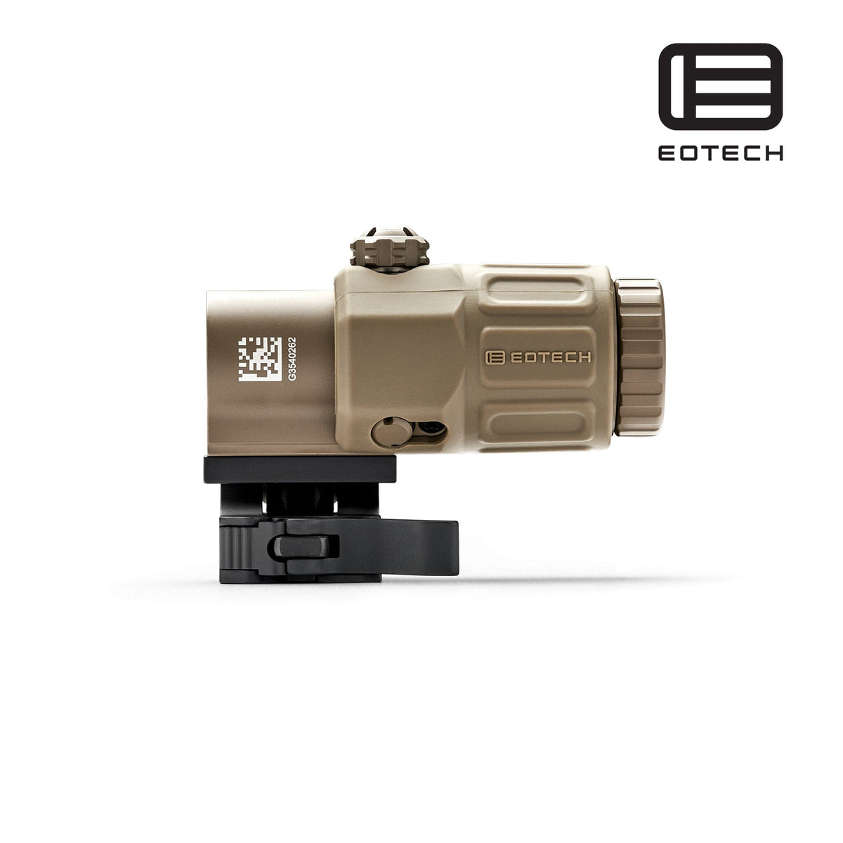EOTech G33 3x magnifier in tan, supplied with an STS mount
