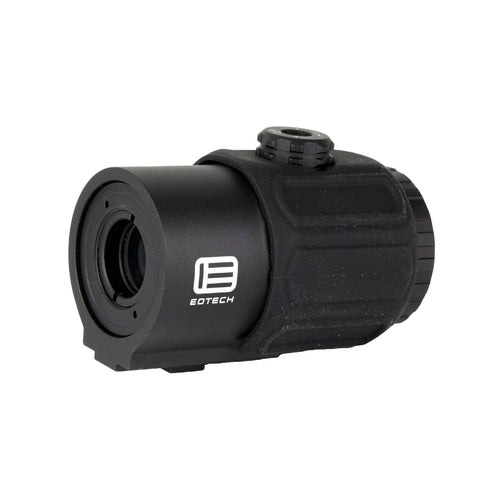 EOTech G43 3x magnifier no mount rear three-quarter view showing the eyepiece