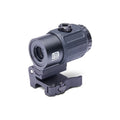 EOTech G43 3x magnifier with STS mount front three-quarter view showing the objective lens