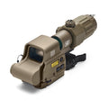 EOTech HHS VIII tan EXPS3-0 holographic weapon sight and G33 3x magnifier side view