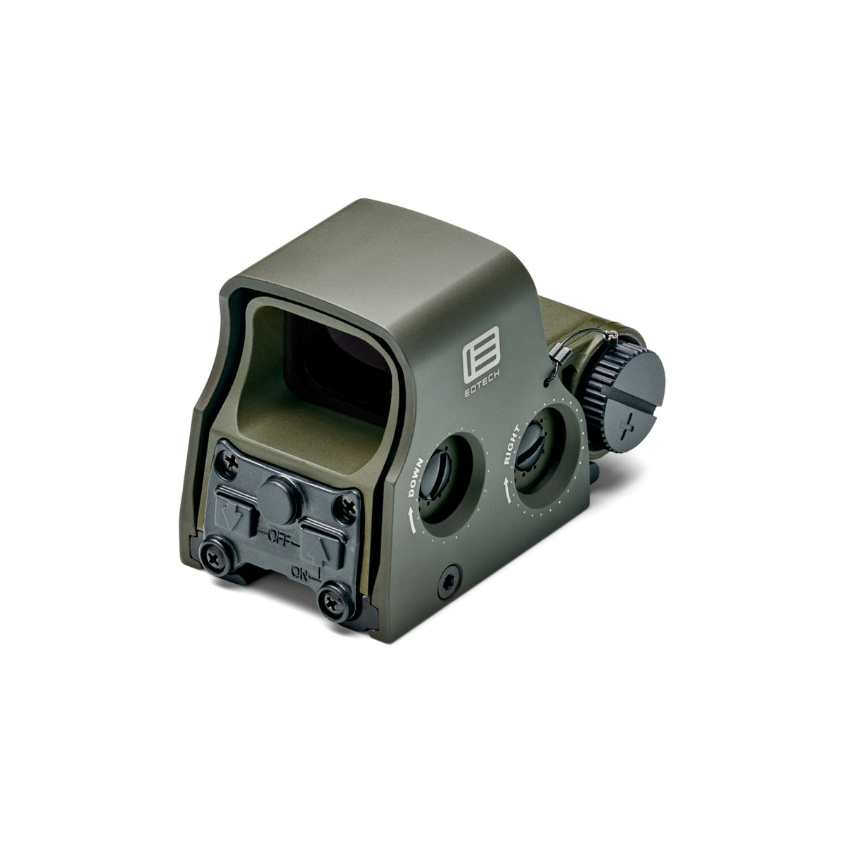 EOTech XPS2-0 holographic sight olive drab green rear three-quarter view showing the buttons