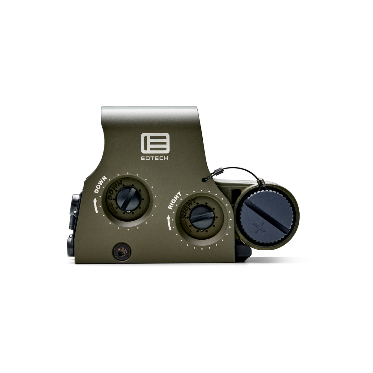 EOTech XPS2-0 holographic sight olive drab green rear view showing the buttons and battery cap