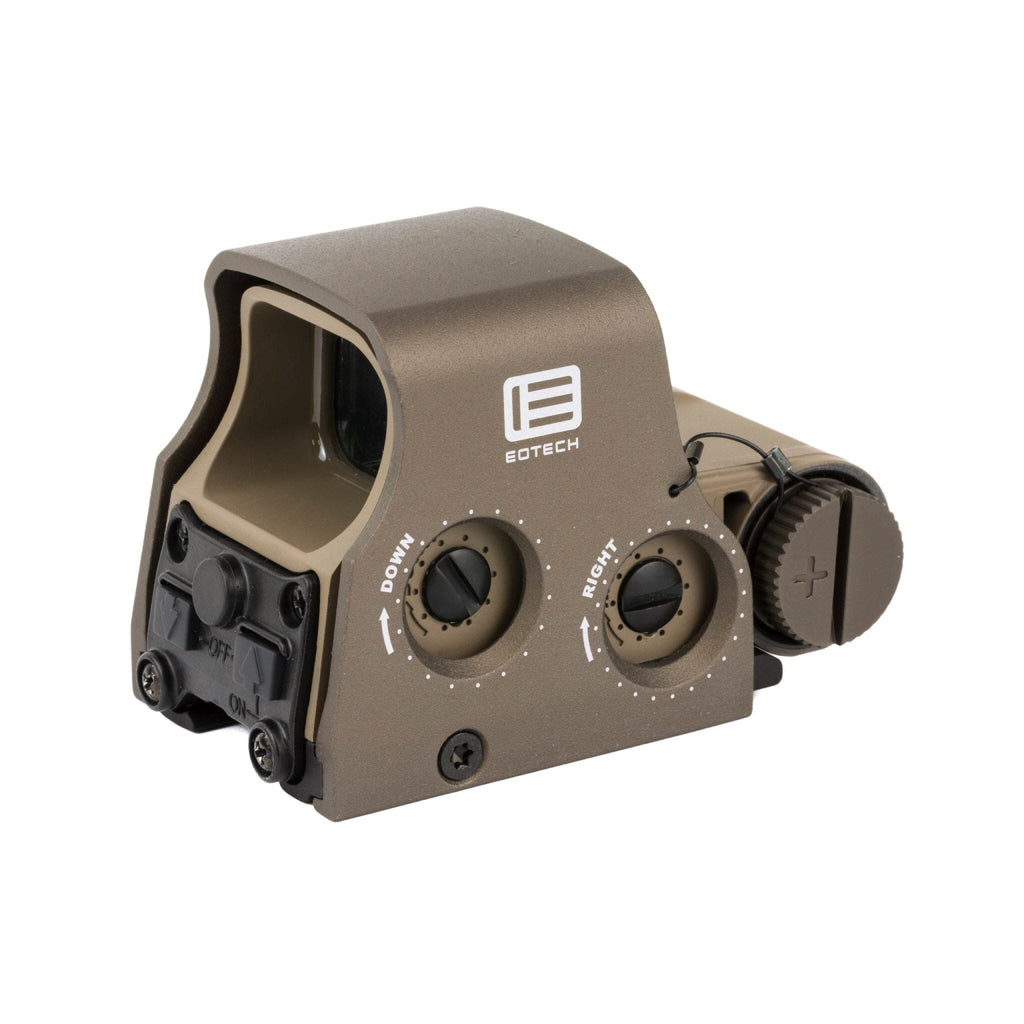 EOTech XPS2-2 holographic sight tan rear three-quarter view showing the buttons
