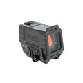 Holosun AEMS EVO Dual red dot sight with green and IR laser front three-quarter view showing the lens