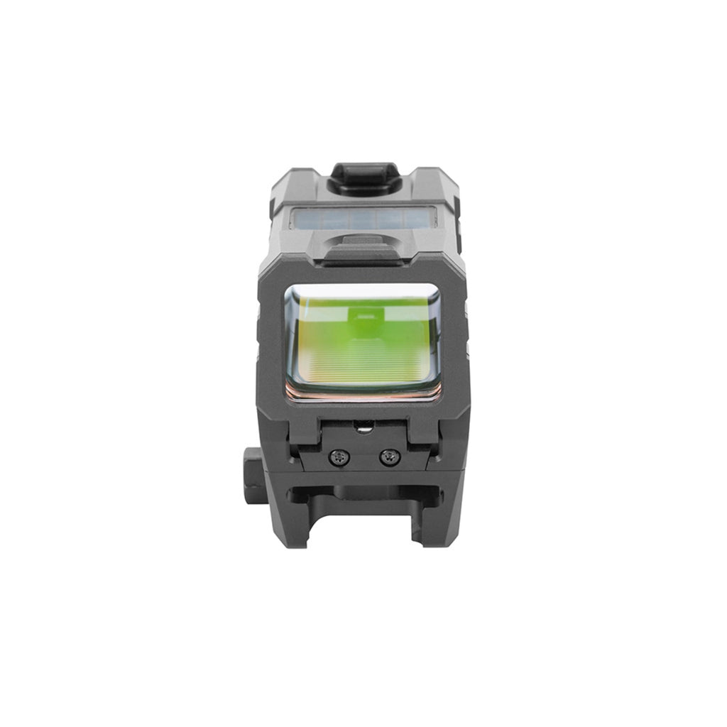 Holosun AEMS EVO RD red dot sight front view showing the lens