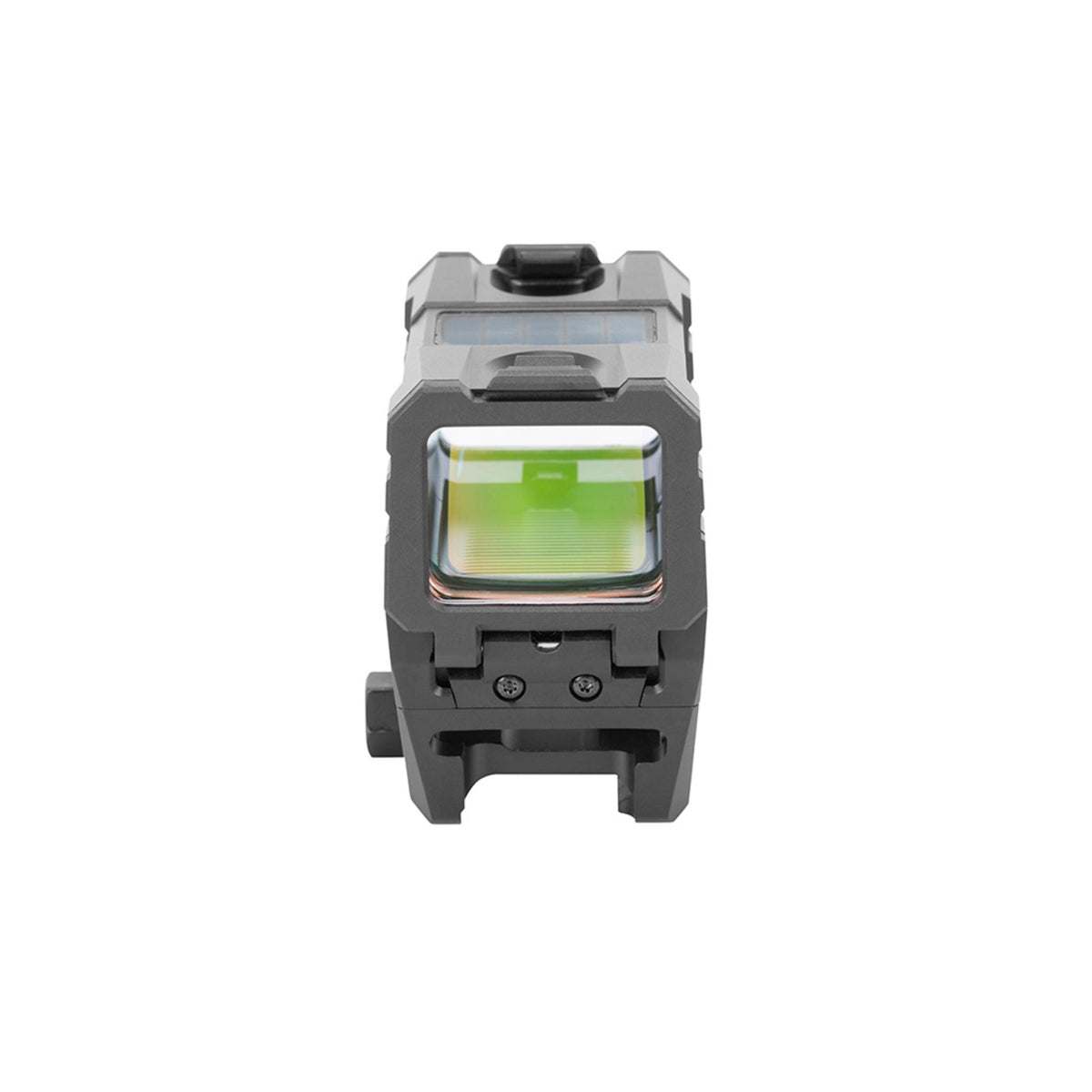 Holosun AEMS EVO RD red dot sight front view showing the lens