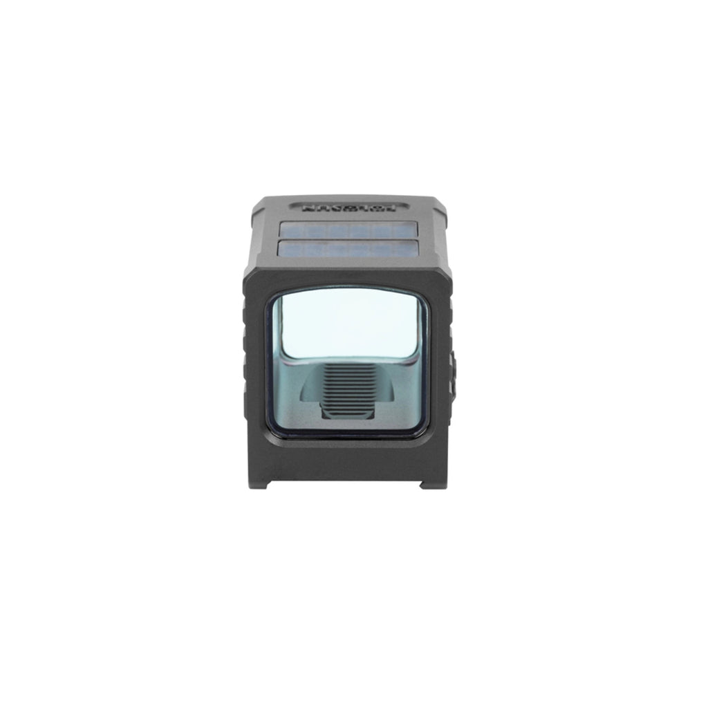 Holosun AEMS Macro GD gold dot sight rear view from behind showing the window