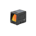 Holosun AEMS Macro GD gold dot sight angled front view with lens reflection