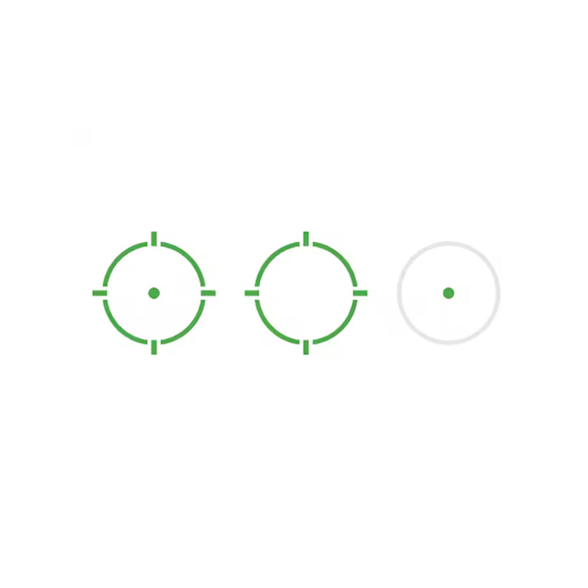 Holosun AEMS Macro GR green multi-reticle system reticle diagram