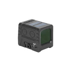 Holosun AEMS Micro GD gold dot sight rear three-quarter view showing the window