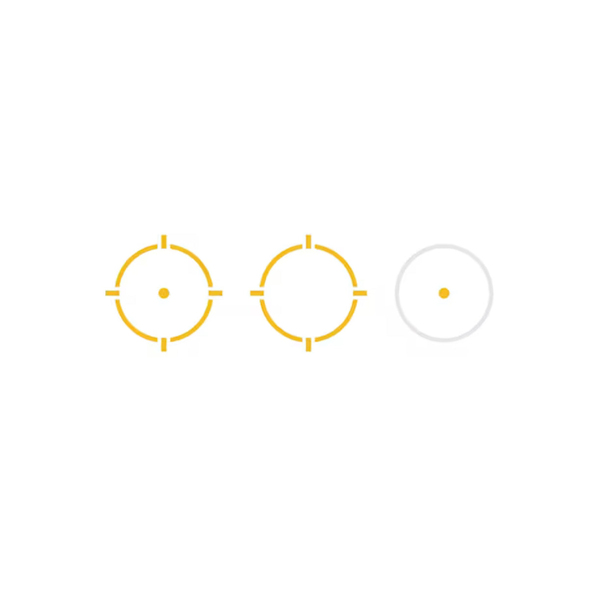 Holosun AEMS Pro X2 GD gold multi-reticle system reticle diagram