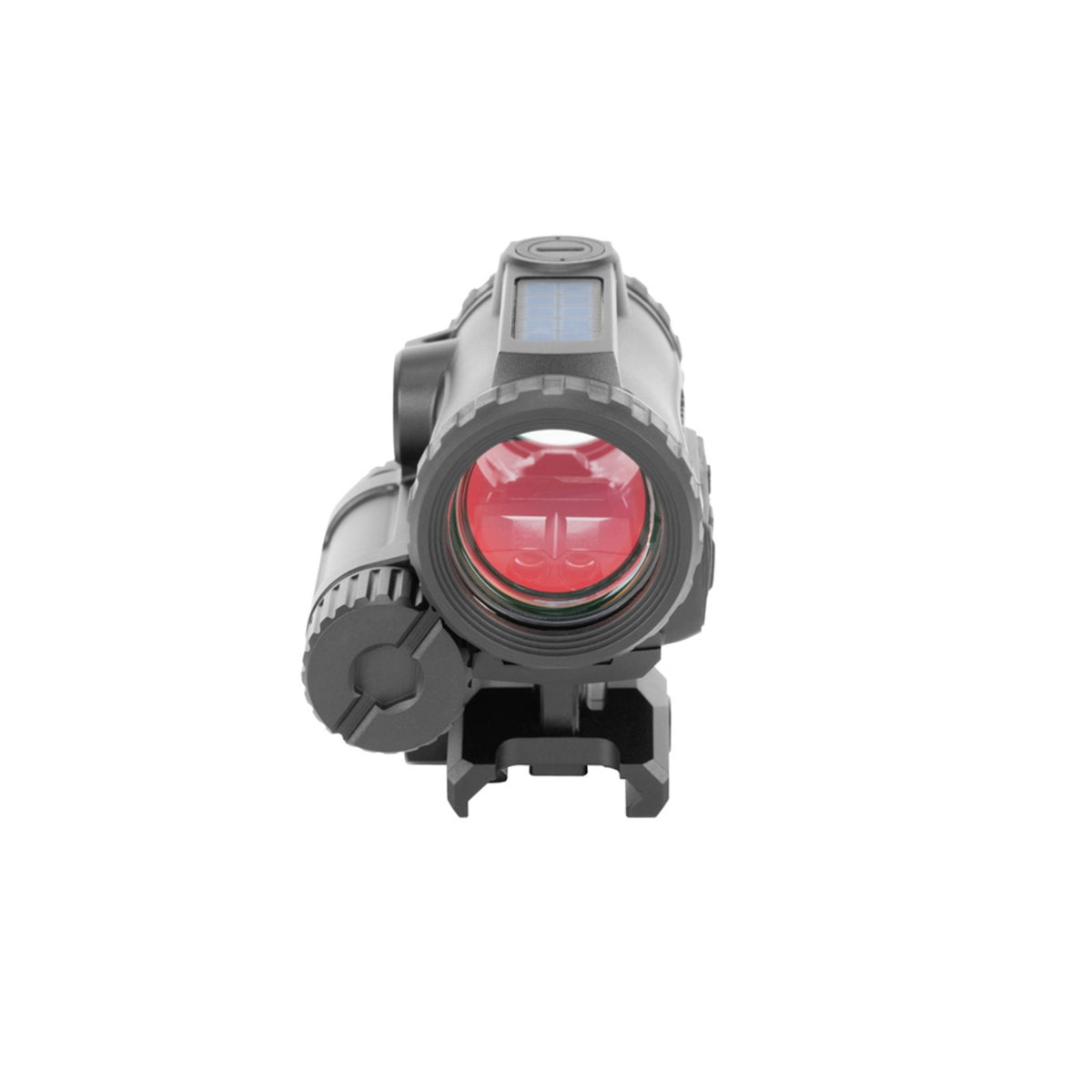 Holosun ARO-EVO Dual red dot sight with green and IR laser rear view from behind showing the window