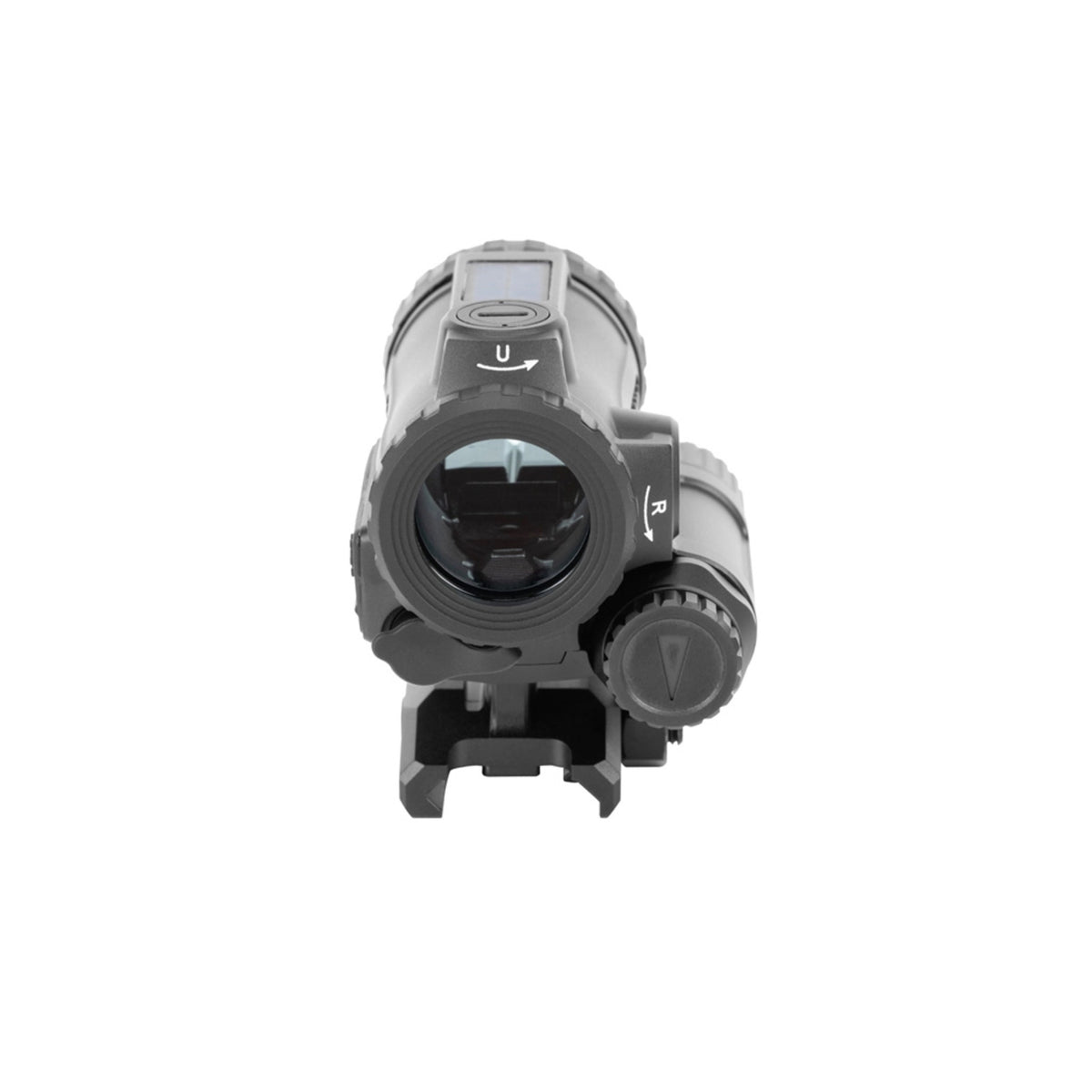 Holosun ARO-EVO Dual red dot sight with green and IR laser front view showing the lens