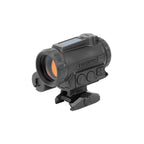 Holosun ARO-EVO Dual red dot sight with green and IR laser angled front view showing the lens