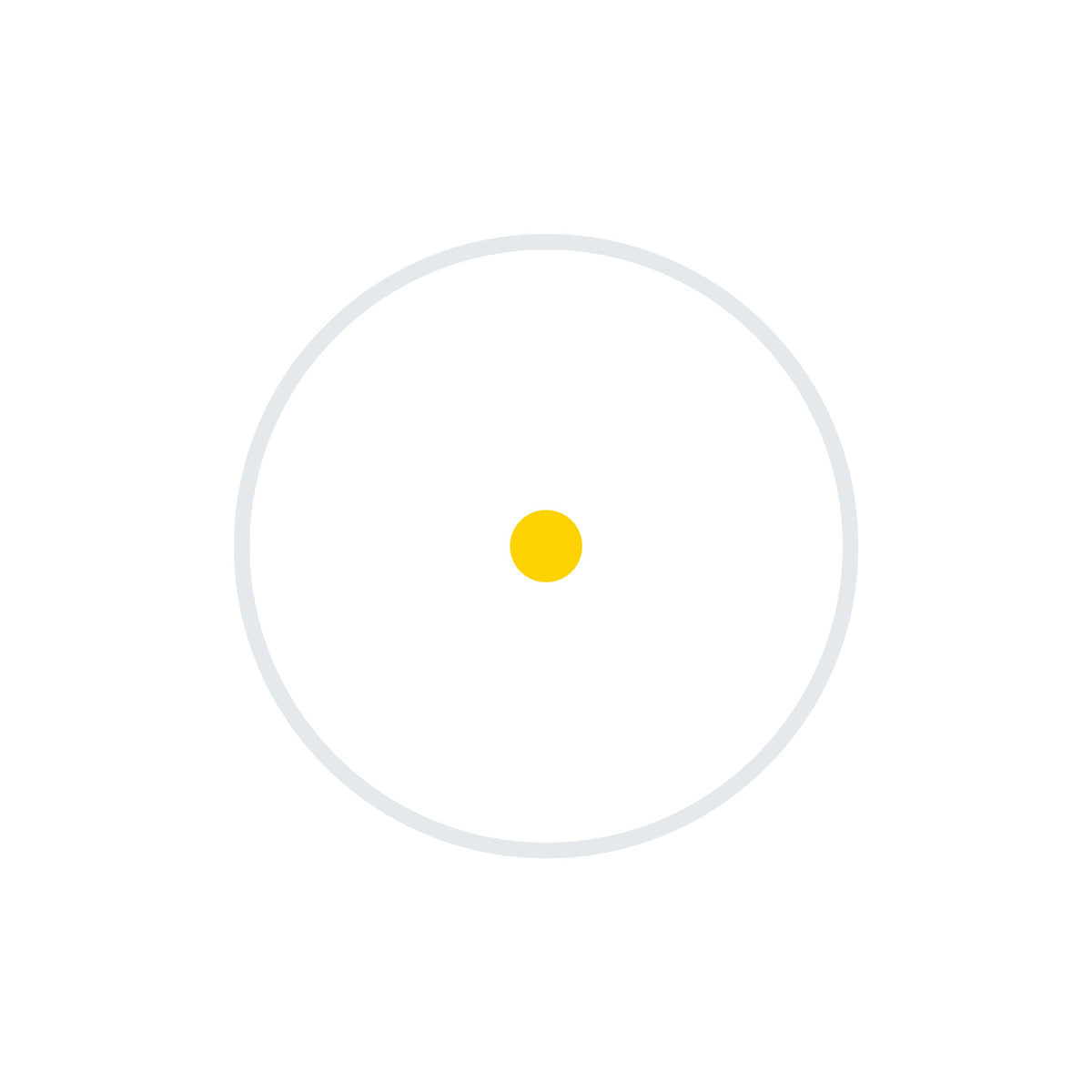 Holosun EPS Carry GD-6 gold 6 MOA dot reticle diagram on a white background