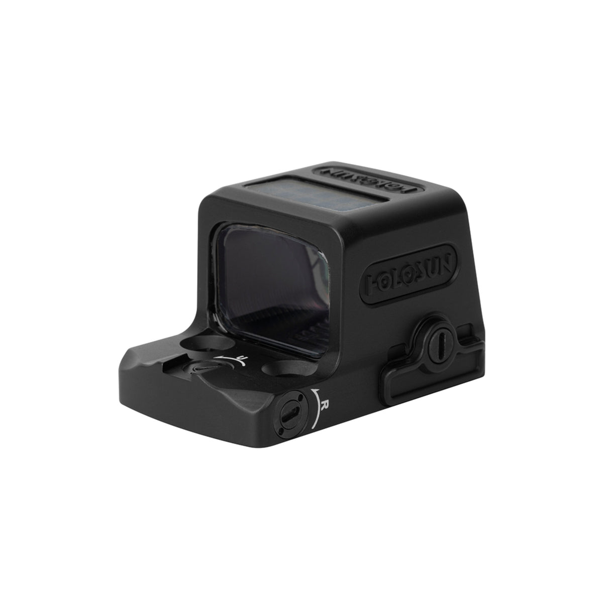 Holosun EPS Carry RD-6 red dot sight rear three-quarter view showing the buttons and solar panel