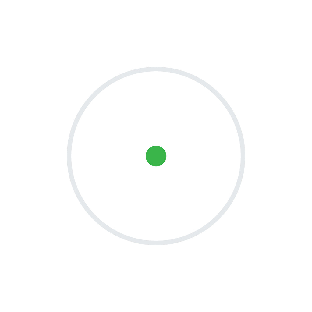 Holosun EPS-GR-2 green 2 MOA dot reticle diagram on a white background