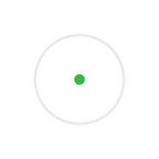 Holosun EPS-GR-2 green 2 MOA dot reticle diagram on a white background