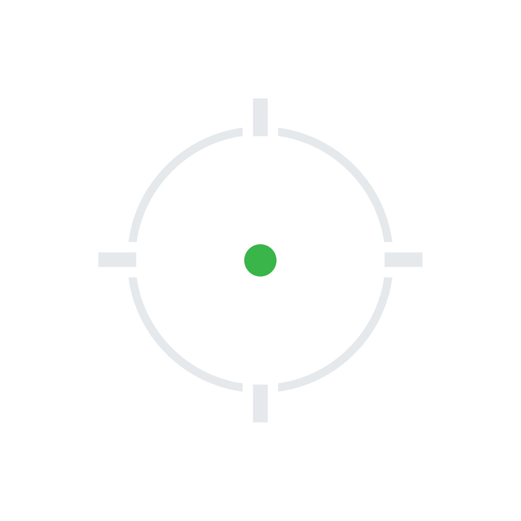 Holosun EPS-GR-MRS green 32 MOA circle with 2 MOA dot reticle diagram
