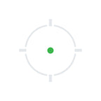 Holosun EPS-GR-MRS green 32 MOA circle with 2 MOA dot reticle diagram