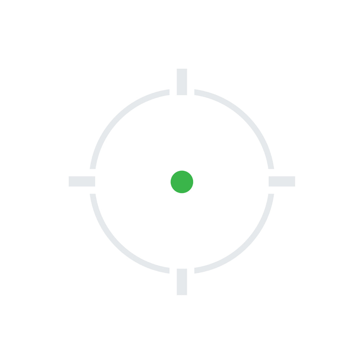 Holosun EPS-GR-MRS green 32 MOA circle with 2 MOA dot reticle diagram