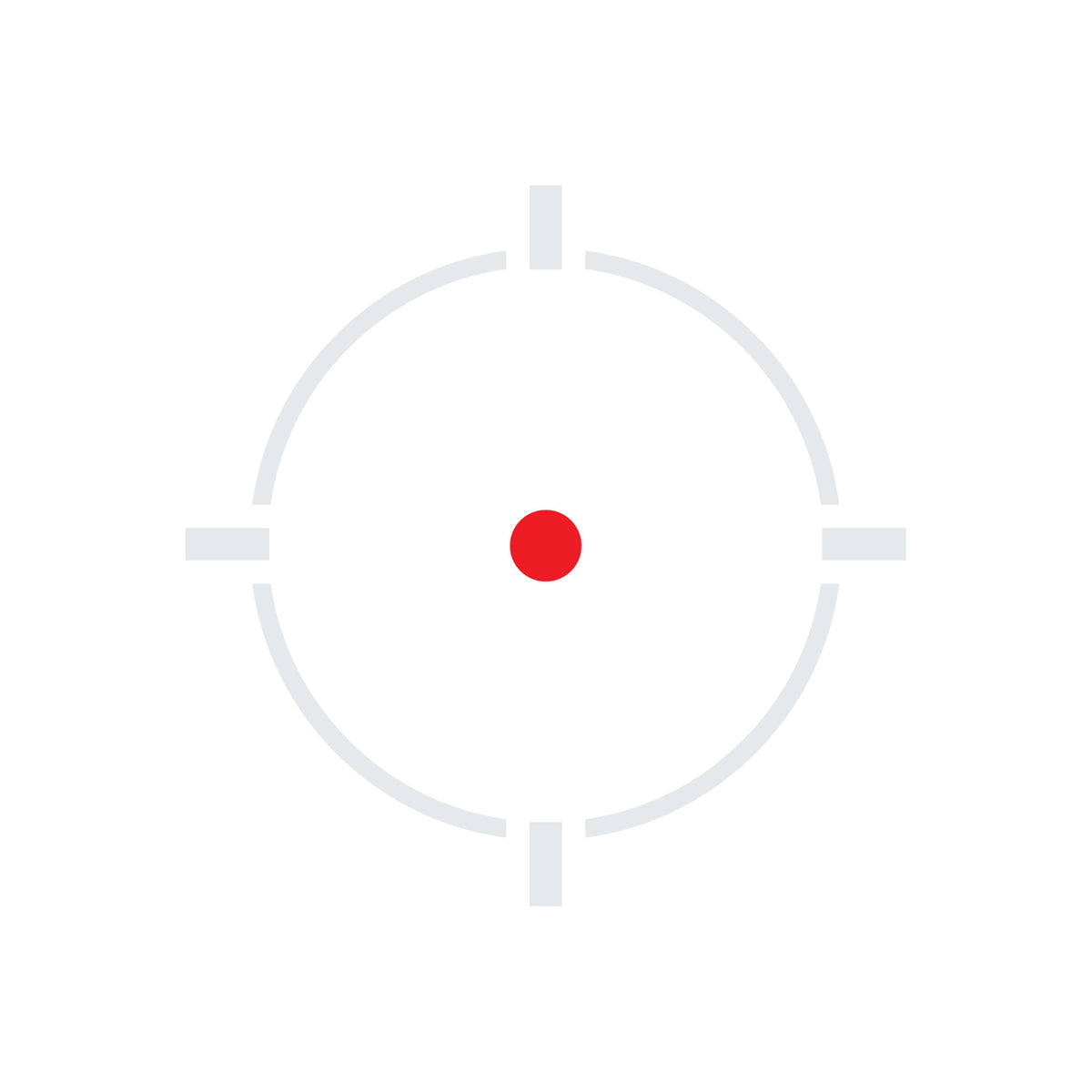Holosun EPS RD MRS 32 MOA circle with 2 MOA dot reticle diagram