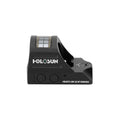 Holosun HE407C-GR X2 green dot sight side view showing the solar panel and Holosun logo