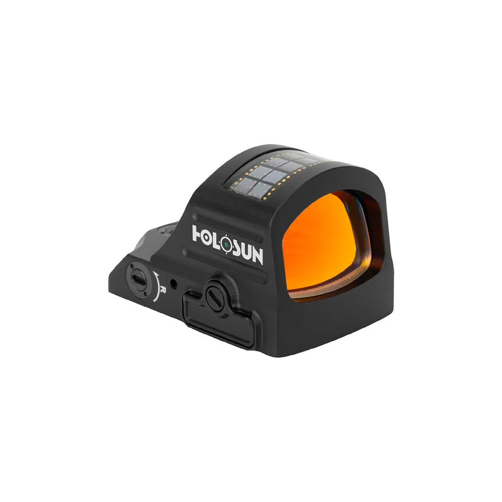 Holosun HE407C-GR X2 green dot sight front three-quarter view showing the lens