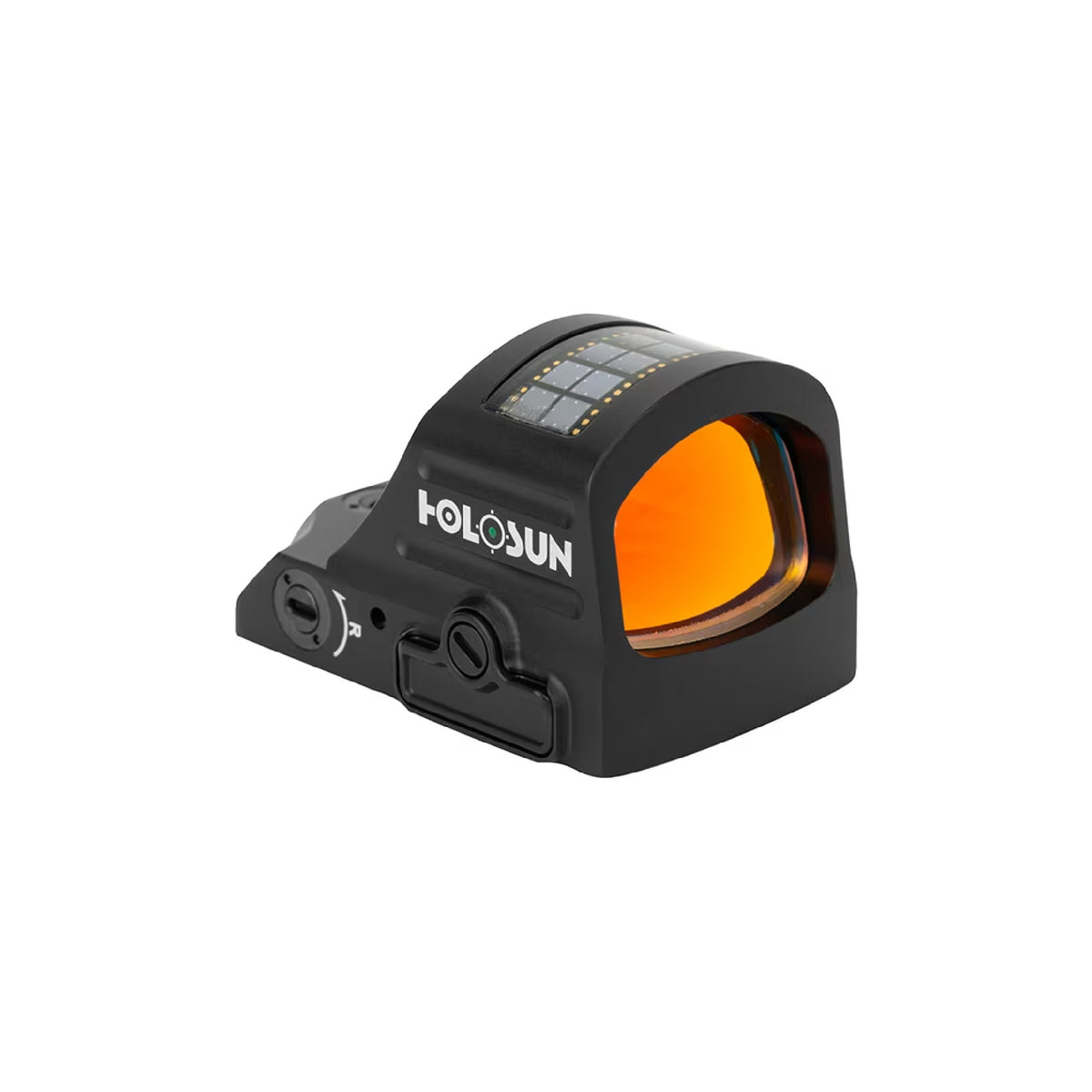 Holosun HE407C-GR X2 green dot sight front three-quarter view showing the lens