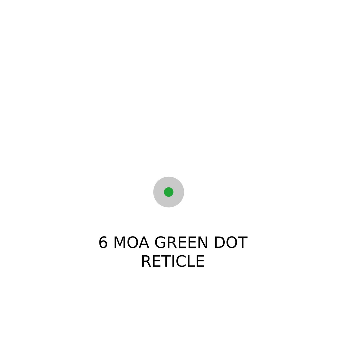 Holosun HE407COMP-GR-6 6 MOA green dot reticle diagram