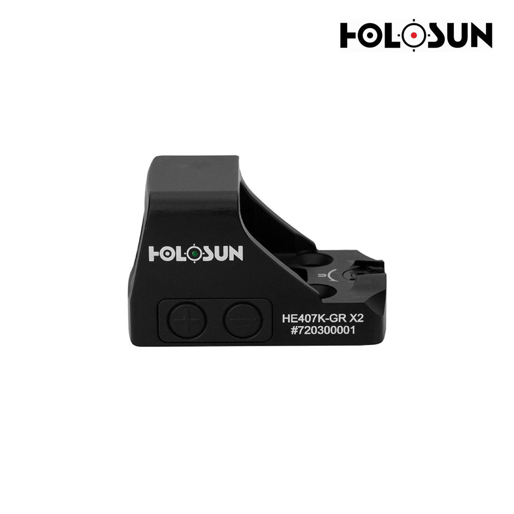 Holosun HE407K X2 Green Dot Sight 2 MOA Dot – HE407K-GR X2 Green Dot Sight Holosun 