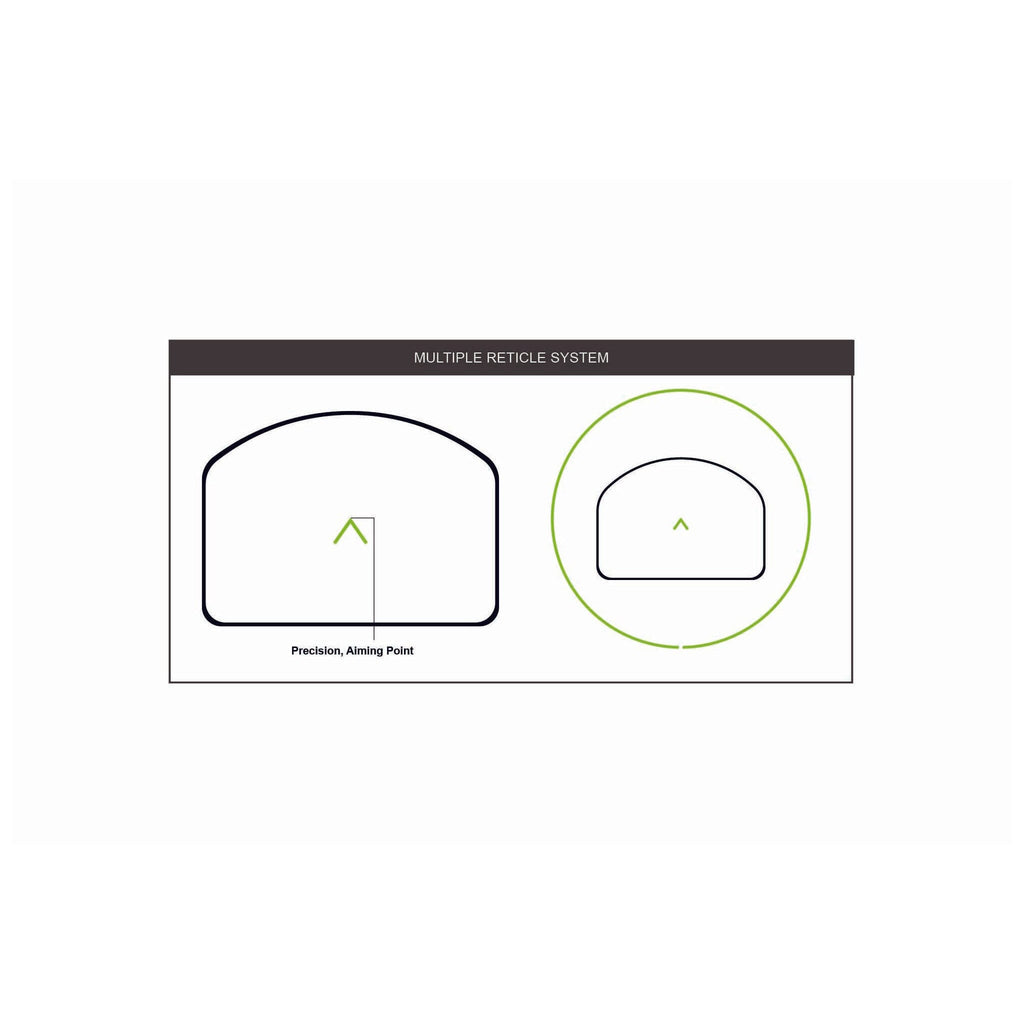 Holosun HE507C-GR X2 ACSS Vulcan green dot sight ACSS Vulcan reticle diagram on a white background
