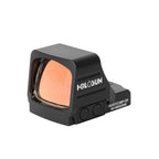 Holosun HE507COMP-GR green dot sight front three-quarter view from the right showing the window and lens coating