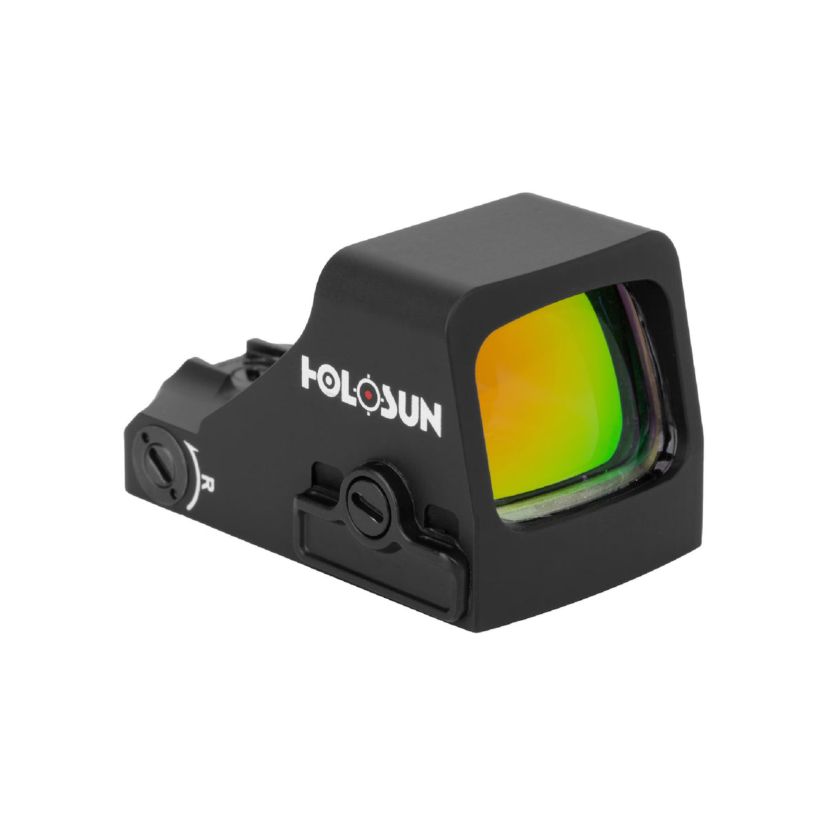 Holosun HE507K-GR X2 green dot sight front three-quarter view showing the window and multi-coated lens
