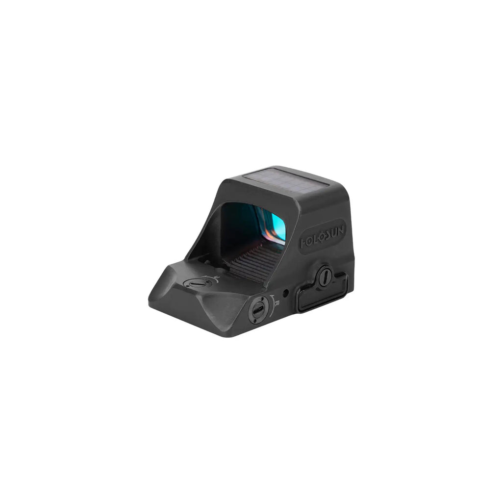 Holosun HE508T X2 green dot sight front three-quarter view showing the window