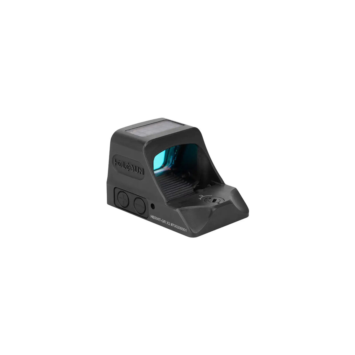 Holosun HE508T X2 green dot sight front view showing the window