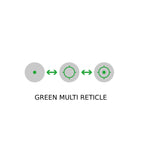 Holosun HE508T X2 green dot sight multi-reticle system diagram