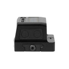 Holosun HE509T X2 gold dot sight side view from the right showing the mount