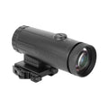 Holosun HM6X 6x magnifier front three-quarter view showing the objective lens on its QD mount