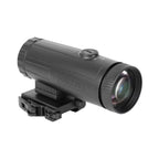 Holosun HM6X 6x magnifier front three-quarter view showing the objective lens on its QD mount
