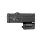 Holosun HM6X 6x magnifier side view from the right showing the mount lever and housing