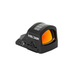 Holosun HS407C X2 red dot sight front three-quarter view showing the window and orange lens