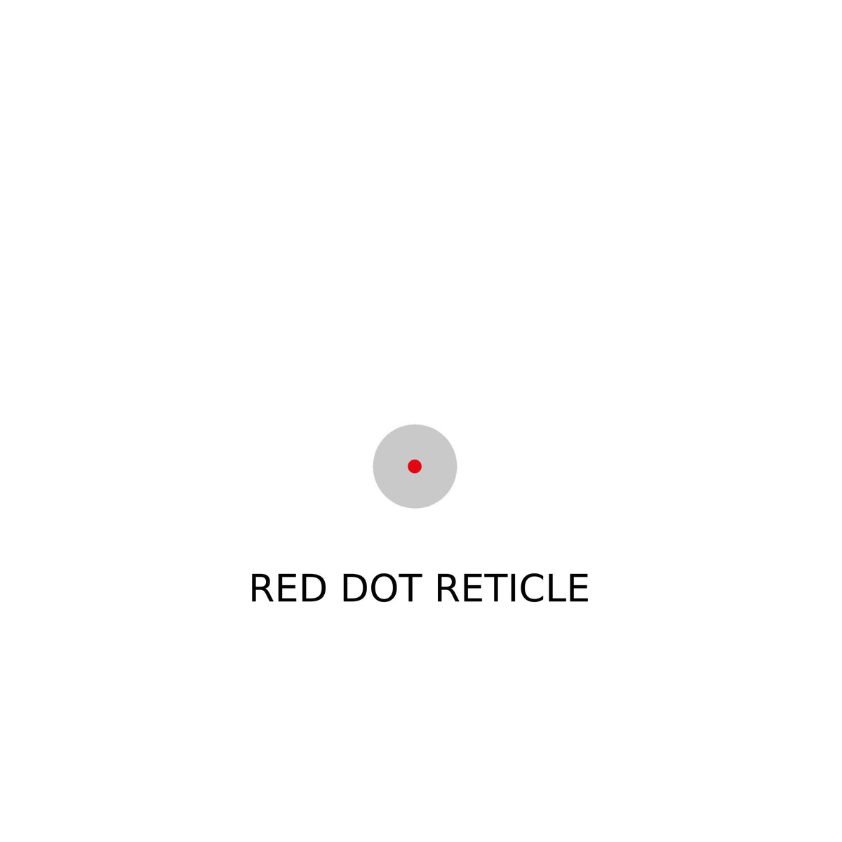 Holosun HS407C X2 red dot sight red 2 MOA dot reticle diagram on a white background