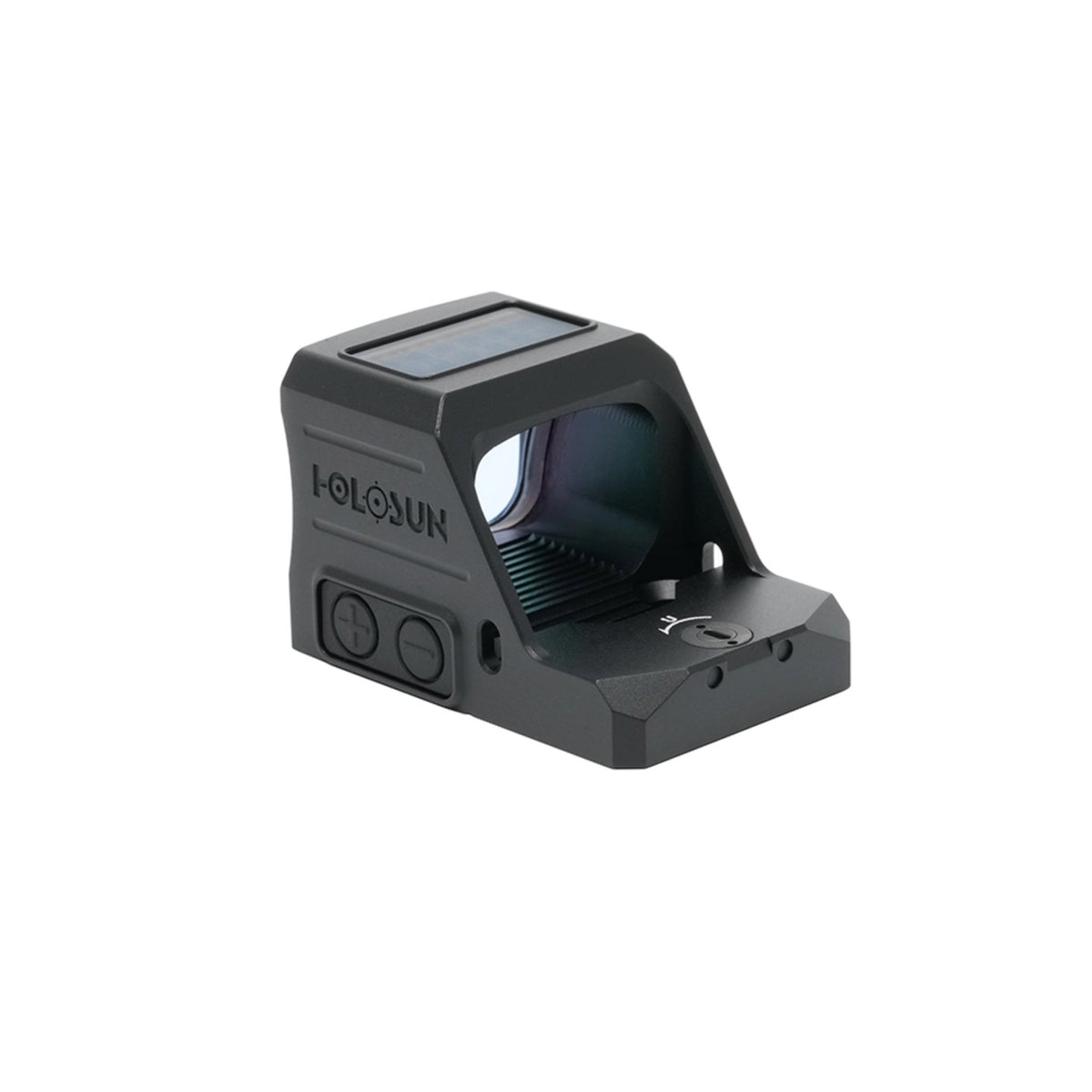 Holosun HS407C X3 gold dot sight front three-quarter view from the left with the window unlit